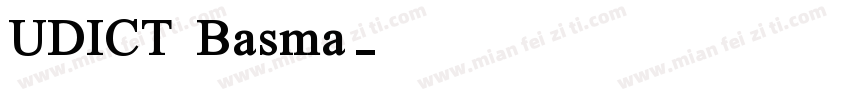 UDICT Basma字体转换
